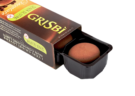 GRISBI' BISCOTTI  STUFFED CREAM CHOCOLATE GLUTEN FREE 150 GR (12 in a box)