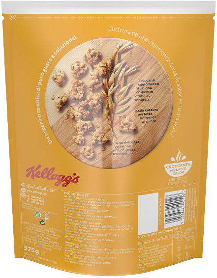 KELLOGG'S CEREALS EXTRA ORIGINAL 375 GR (8 in a box)