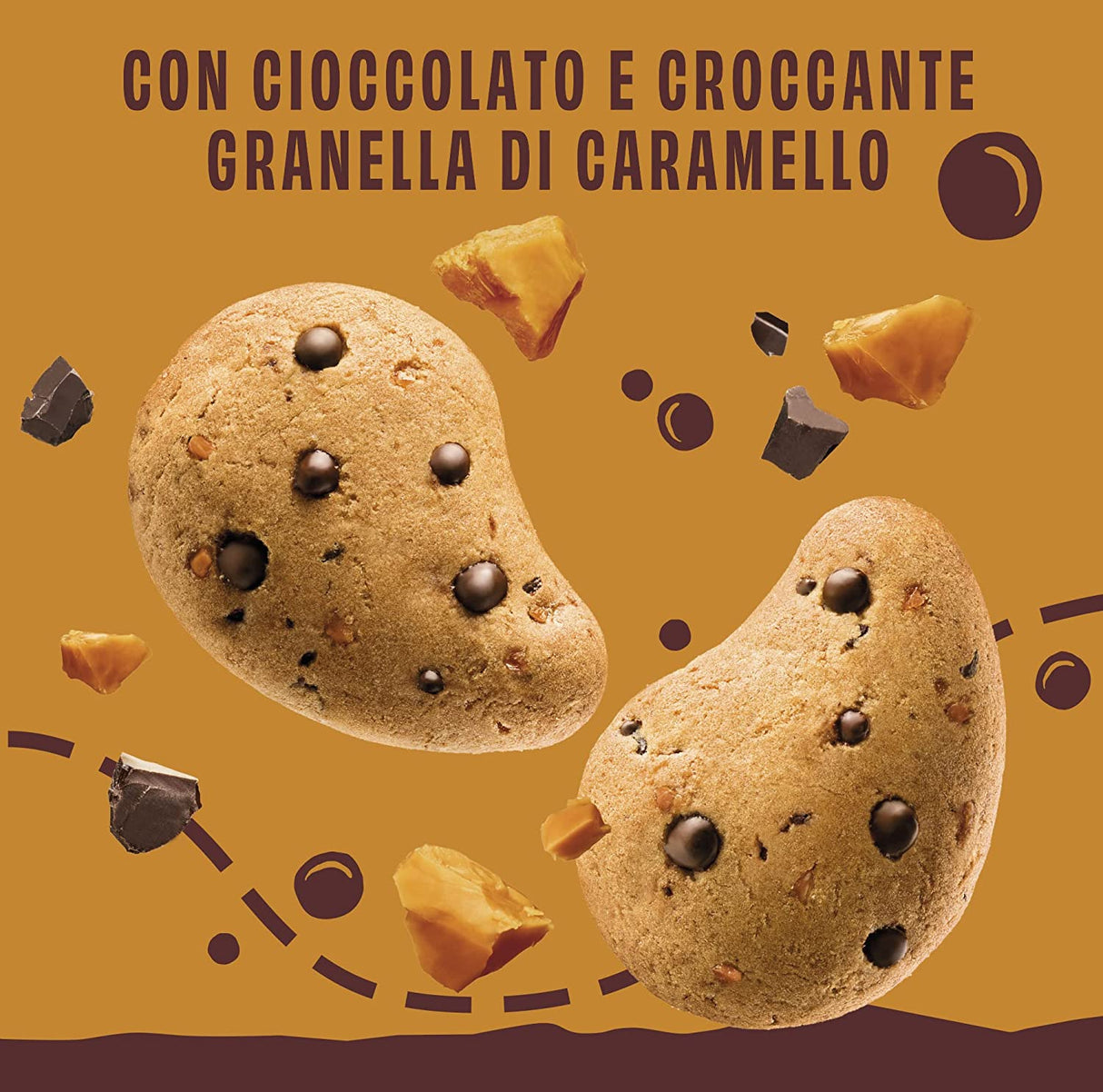 PAVESI BISCOTTI GOCCIOLE CARAMEL 300 GR (12 in a box) SPECIAL EDITION