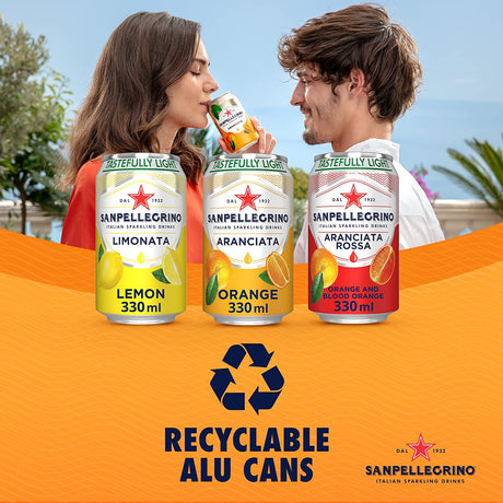 SAN PELLEGRINO ARANCIATA ROSSA CANS 330 ML (24 in a box)