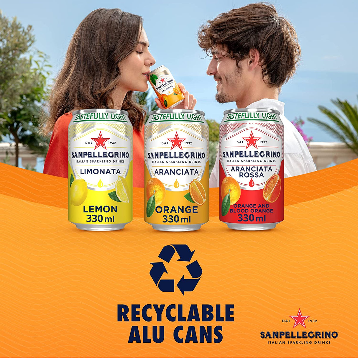 SAN PELLEGRINO ARANCIATA CANS GB 330 ML (24 in a box)