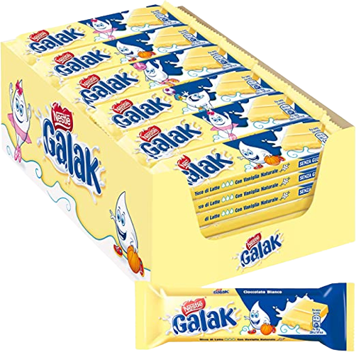 GALAK SNACK BARS WHITE CHOCOLATE 40 GR (36 in a box)