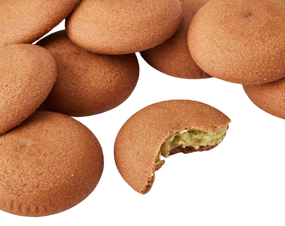 GRISBI' BISCOTTI STUFFED CREAM PISTACHIO 135 GR (12 in a box)