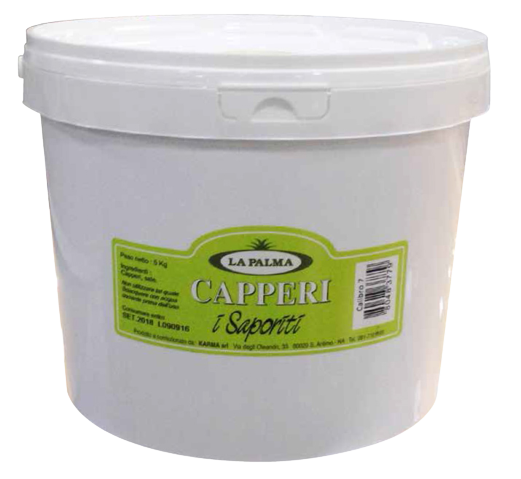 LA PALMA CAPERS IN SALT 5 KG (5 in a box)