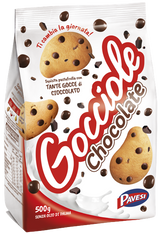 PAVESI BISCOTTI GOCCIOLE CHOCOLATE 500 GR (12 in a box)