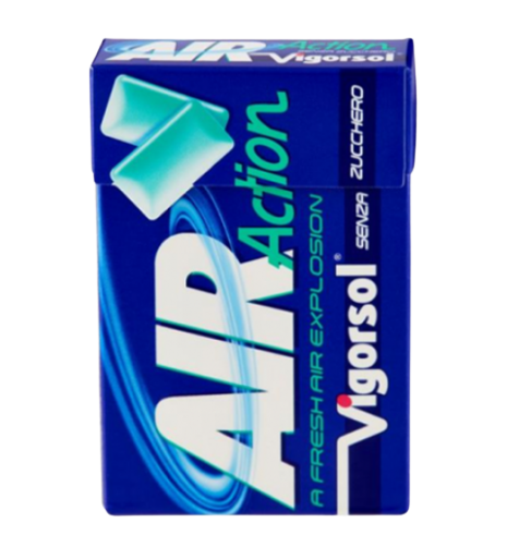 VIGORSOL CHEWING GUM AIR ACTION SUGAR FREE 58 GR (20 in a box)