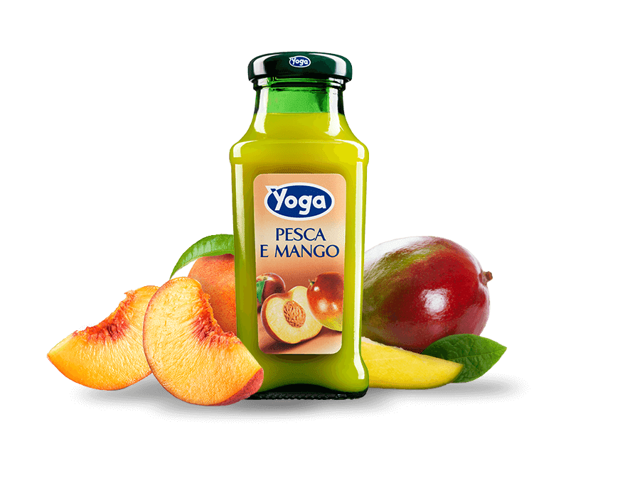 YOGA MAGIC FRUIT JUICE PEACH MANGO GLASS 200 ML (24 IN A BOX)