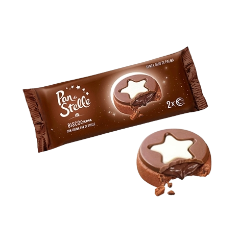 MULINO BIANCO PAN DI STELLE BISCOTTI BISCOCREMA 28 GR X6  (10 in a box)