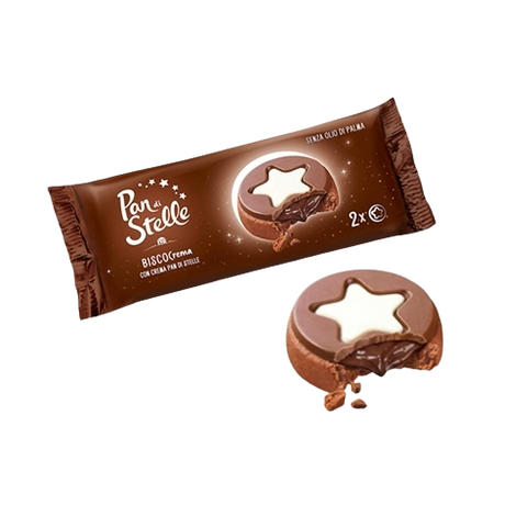 MULINO BIANCO PAN DI STELLE BISCOTTI BISCOCREMA 28 GR X6  (10 in a box)