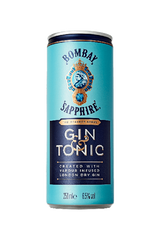 BOMBAY SAPPHIRE GIN TONIC COKTAIL DRINK CANS 250 ML (12 in a box)