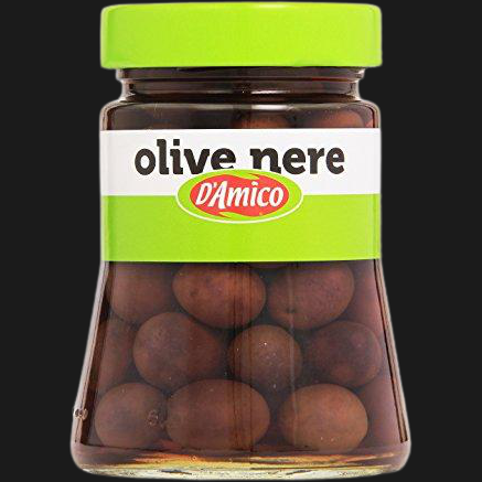 D'AMICO OLIVES BLACK IN BRINE 4.1 KG (3 in a box)