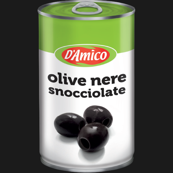 D'AMICO OLIVES PITTED BLACK IN BRINE 4.1 KG (3 in a box)