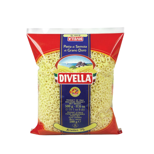 DIVELLA PASTINA DI SEMOLA ANELLINI N.75 500 GR (24 in a box)