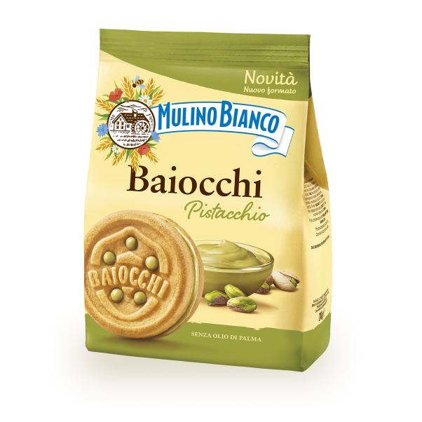 MULINO BIANCO BISCOTTI BAIOCCHI PISTACHIO 240 GR (10 in a box)