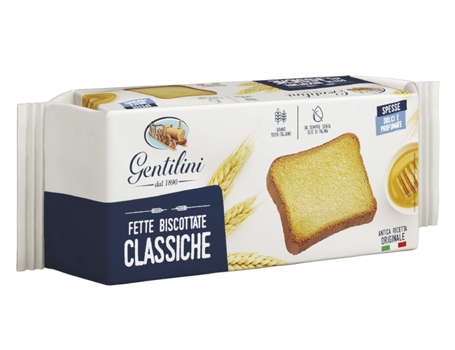 GENTILINI BAKERY RUSKS FETTE BISCOTTATE CLASSIC 185 GR (12 in a box)