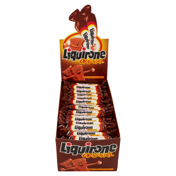 LIQUIRONE EXPO CANDY TOFFEE LIQUORICE FLAVOUR ORIGINAL X250 (1 in a box)