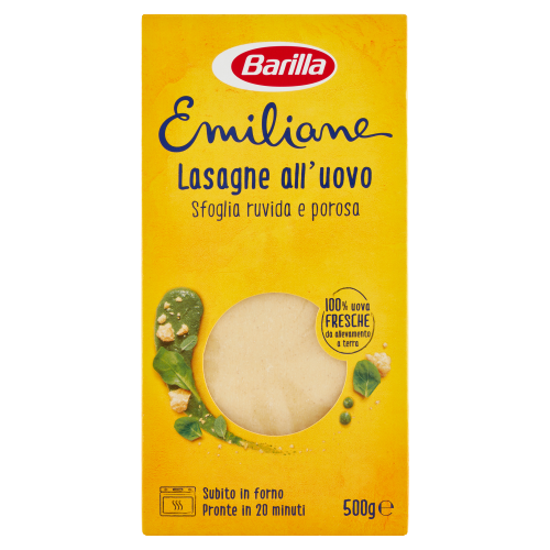 BARILLA PASTA ALL'UOVO EMILIANE LASAGNE 500 GR (15 IN A BOX)