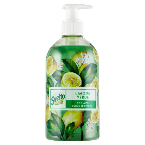SVELTO DISH DETERGENT GREEN LEMON PUMP 450 ML (15 in a box)