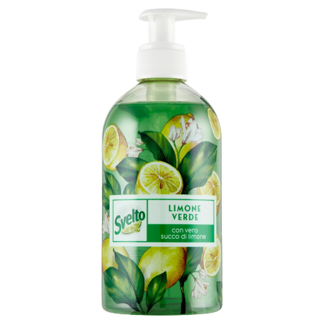 SVELTO DISH DETERGENT GREEN LEMON PUMP 450 ML (15 in a box)