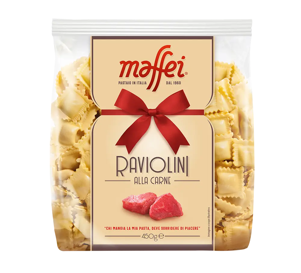 MAFFEI STUFFED PASTA RAVIOLINI WITH MEAT 450 GR (12 in a box)