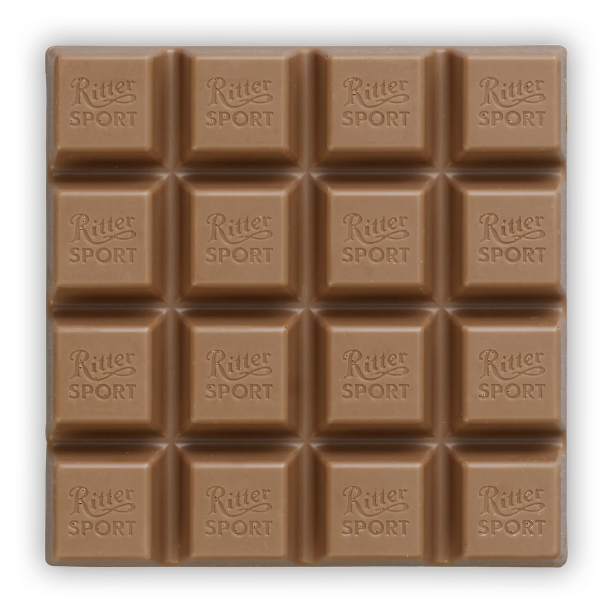 RITTER SPORT CHOCOLATE BAR LACTOSE FREE MILK CHOCOLATE 100 GR (12 in a box)