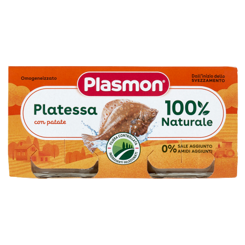 PLASMON HOMOGENIZED FISH PLATESSA 80 GR X2 (12 in a box)