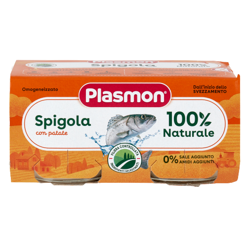PLASMON HOMOGENIZED MEAT SEA BASS 80 GR X2 (12 in a box)