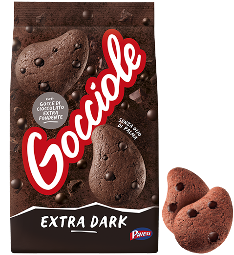 PAVESI BISCOTTI GOCCIOLE EXTRA DARK 400 GR (12 in a box)