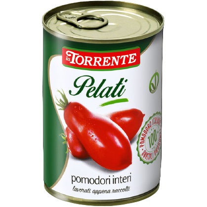 LA TORRENTE POMODORI PELATI INTERI TIN 400 GR (24 in a box)