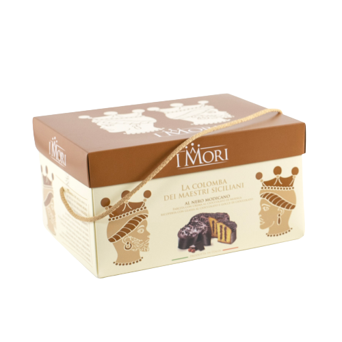 MORI COLOMBA ARTIGIANALE DARK CHOCOLATE NERO MODICANO 900 GR (12 in a box)