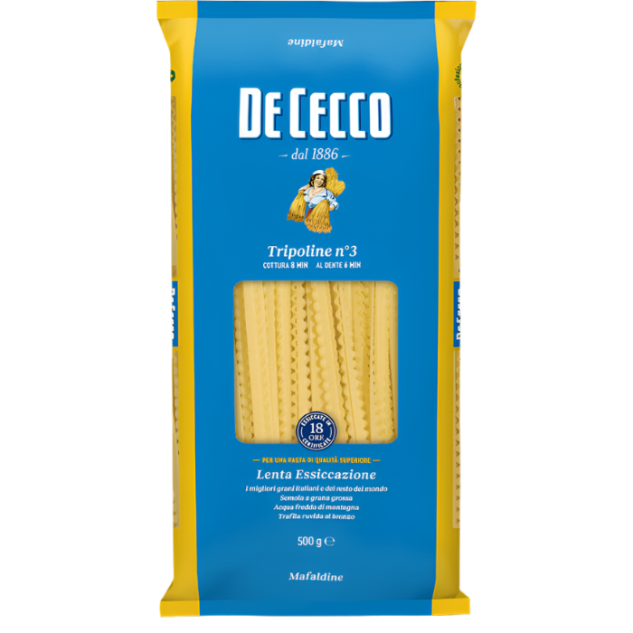 DE CECCO PASTA DI SEMOLA TRIPOLINE N.3 500 GR (24 in a box)