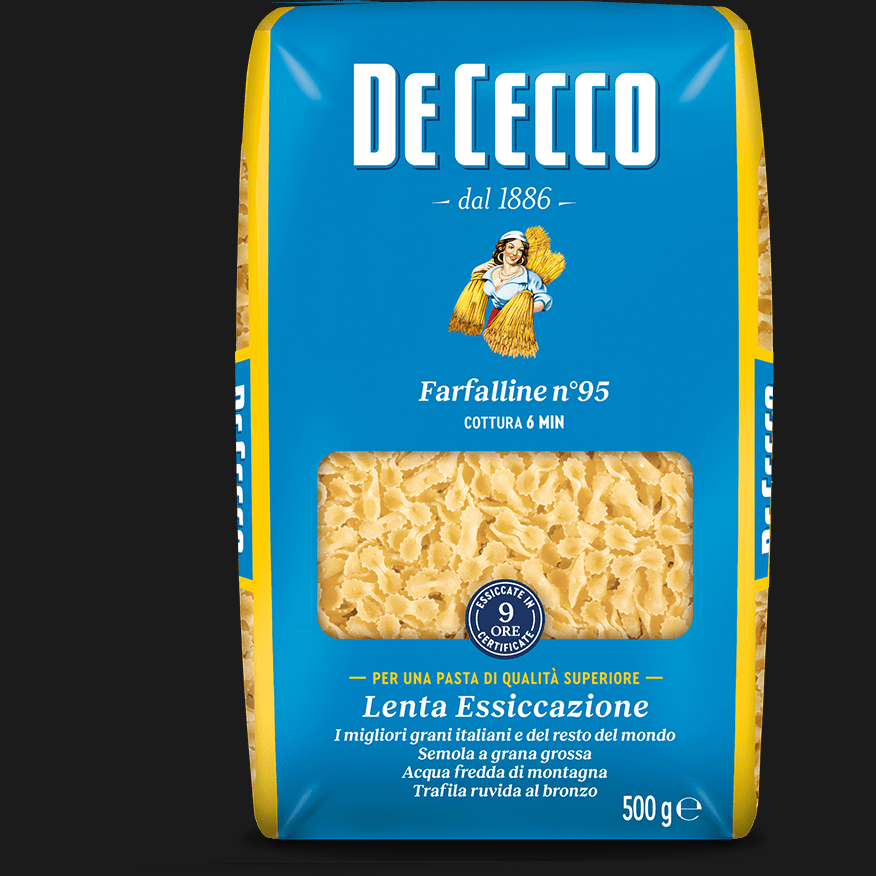 DE CECCO PASTA DI SEMOLA FARFALLINE N.95 500 GR (24 in a box)