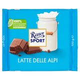 RITTER SPORT CHOCOLATE BAR ALPI 100 GR (12 in a box)