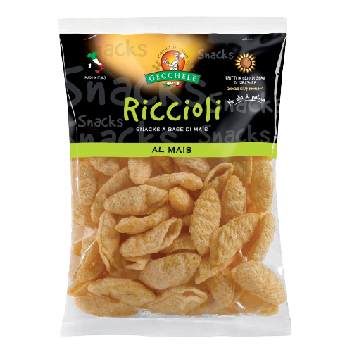 GECCHELE CRISPS CORN RICCIOLI 100 GR (12 in a box)