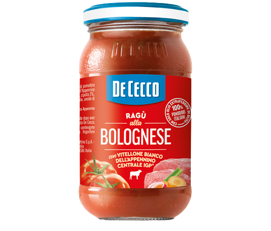 DE CECCO PASTA SAUCE RAGU' ALLA BOLOGNESE JAR 190 GR (12 in a box)