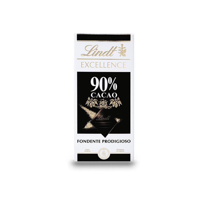 LINDT EXCELLENCE CHOCOLATE BAR DARK EXTRA PRODIGIOSO 90% 100 GR (20 in a box)