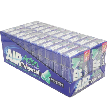 VIGORSOL CHEWING GUM AIR ACTION SUGAR FREE 58 GR (20 in a box)
