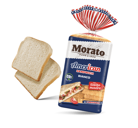 MORATO BREAD AMERICAN SANDWICH CLASSICO 550 GR (9 in a box)