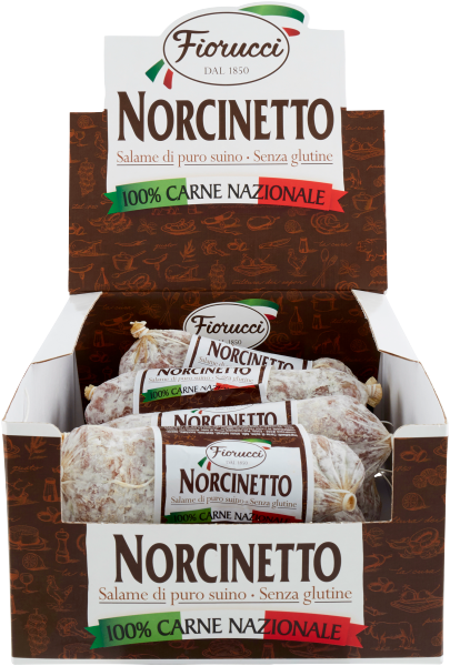 FIORUCCI SALAME MINI NORCINETTO £ 17.40 AL KG (APPROX. 3.6 KG)