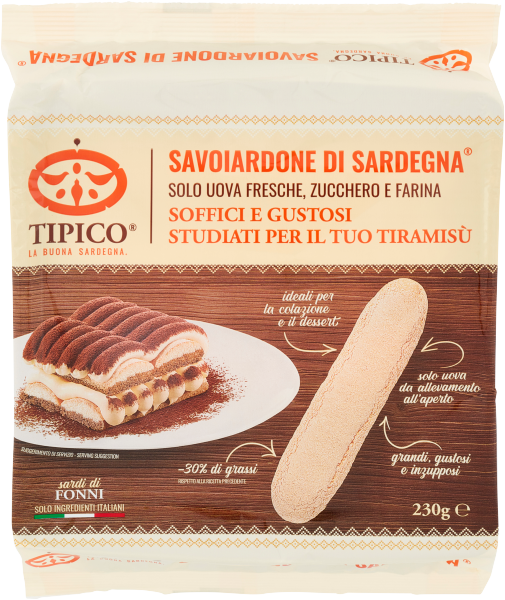 TIPICO BISCOTTI SAVOIARDONE DI SARDEGNA 230 GR (10 in a box)