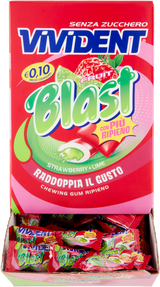 VIVIDENT EXPO CHEWING GUM FRUIT BLAST X200 (1 in a box)