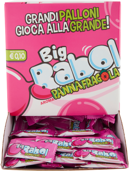 BIG BABOL CHEWING GUM STRAWBERRY CREAM X200 (1 in a box)