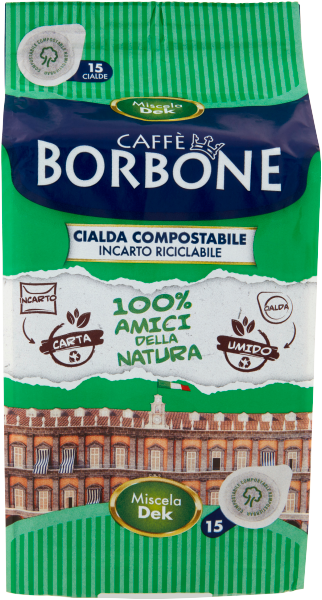 BORBONE CAFFE' CIALDE MISCELA DEK X15 143 GR (8 in a box) –   - The best E-commerce of Italian Food in UK