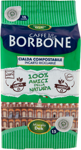 BORBONE COFFEE PODS ESE 44 MM DECAFFEINATED DEK X15 143 GR (8 in a box)