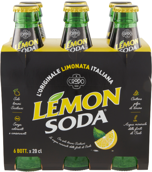 LEMONSODA DRINK LEMON GLASS 20 CL X6 (4 in a box)