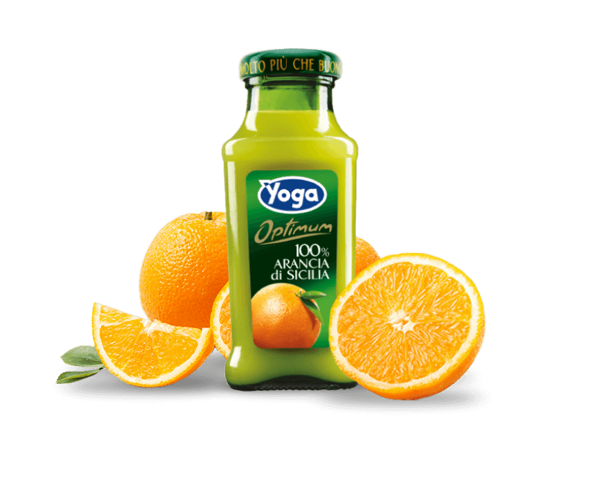 YOGA MAGIC FRUIT JUICE ORANGE GLASS 200 ML (24 IN A BOX)