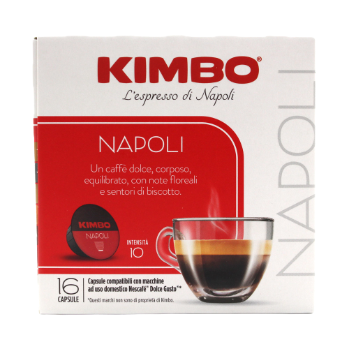 KIMBO CAFFE' CAPSULA NAPOLI 16X 112 GR (6 in a box) –  -  The best E-commerce of Italian Food in UK