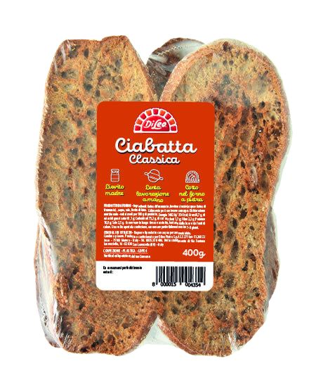 DI LEO BAKERY CIABATTA CLASSIC 400 GR (15 in a box)