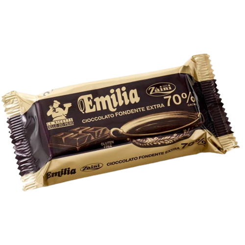 ZAINI EMILIA CHOCOLATE DARK EXTRA 70% COCOA 200 GR (24 in a box)