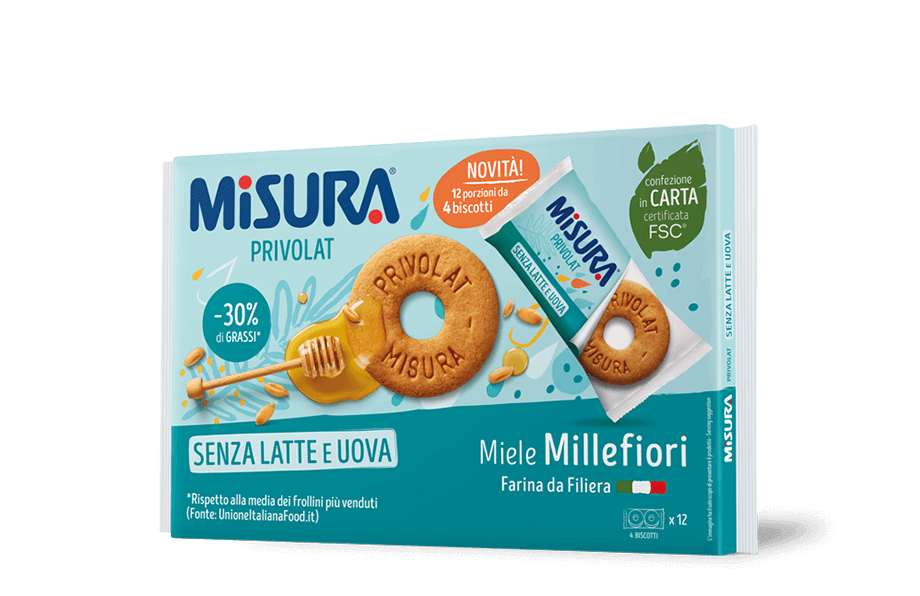 MISURA PRIVOLAT BISCOTTI HONEY MILLEFIORI 400 GR (12 in a box)